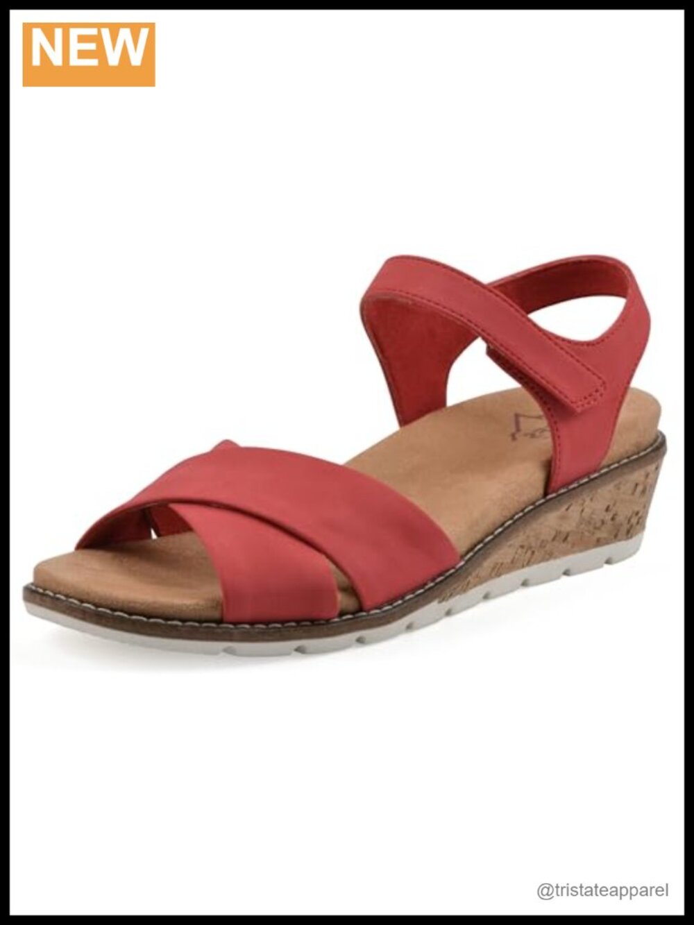 Cork Wedge Sandal Slingback Cushioned Insole Slingback